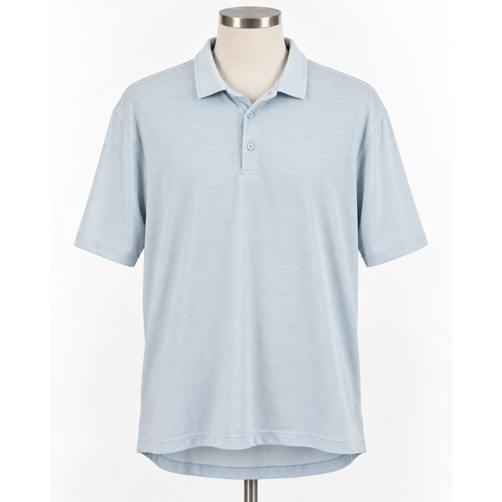 Lululemon Men's Evolution Short-Sleeve Polo Shirt Pale Blue Golf Size 2X